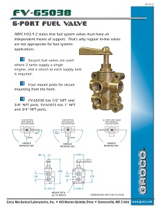 FV Series 6 Port Fuel Valve Flyer